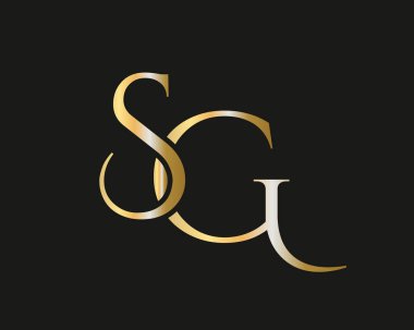 Initial SG, GS letter logo design vector template