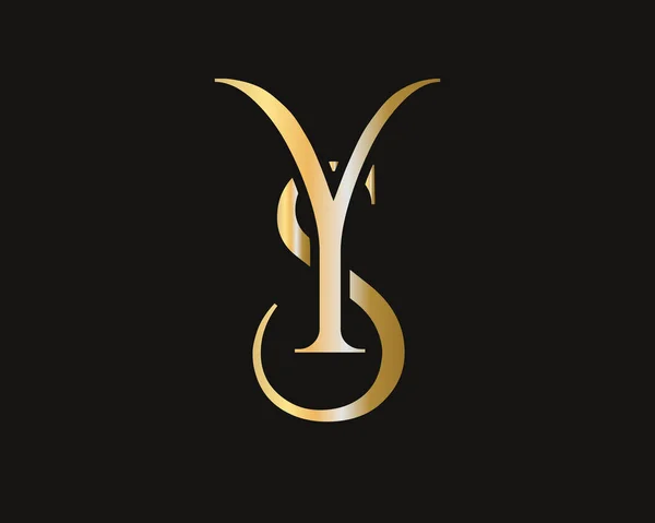 プレミアムレターSyロゴデザイン モダンな流行とYsの文字のロゴデザイン — ストックベクタ