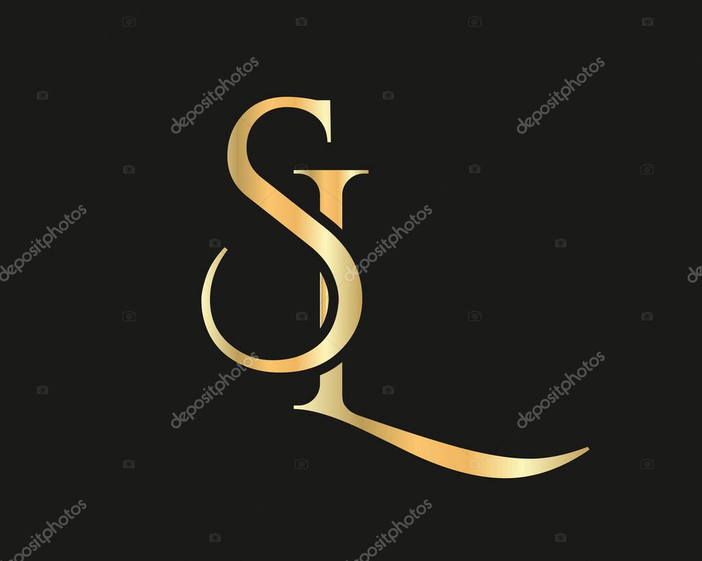 Initial SL, LS letter logo design vector template