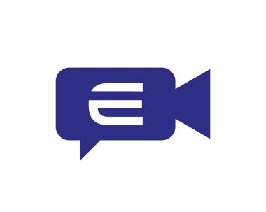 Podcast logo. Media logo design with E letter vector