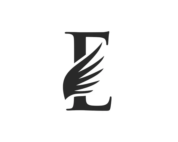 Logo Litery Skrzydłem Logo Skrzydła Koncepcją Litery — Wektor stockowy