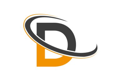 İş ve şirket kimliği için modern D logosu. D harfi logo vektör şablonu. İlk D logo tasarımı.