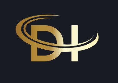 Baş Monogram Harf DI Logo Tasarım Vektörü. DI logo tasarımı