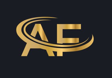 İş ve şirket kimliği için modern AF Logo Tasarımı. Yaratıcı AF harf logosu tasarımı