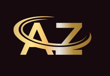 İş ve şirket kimliği için modern AZ Logo Tasarımı. Yaratıcı AZ harf logosu tasarımı