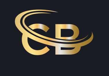 İlk Monogram Harf CB Logo Tasarım Vektörü. CB logo tasarımı
