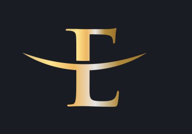 E harfi logosu. İlk E harfi iş logosu tasarım vektör şablonu. Modern E Logo Tasarımı