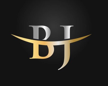 İlk Monogram Harfi BJ Logo Tasarım Vektörü. BJ logo tasarımı