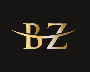 İş ve şirket kimliği için modern BZ Logo Tasarımı. Yaratıcı BZ harf logosu tasarımı