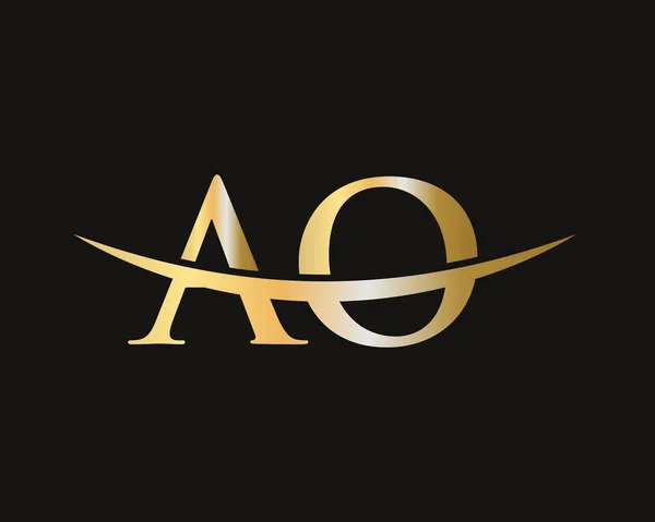 Αρχικό Μονογραφικό Γράμμα Logo Design Vector Σχεδιασμός Λογότυπου — Διανυσματικό Αρχείο