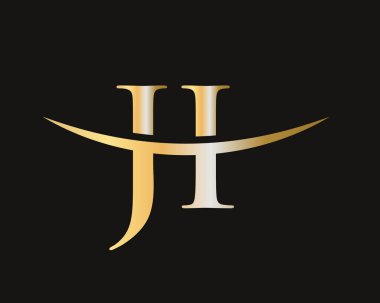 İlk Monogram Mektup JI Logo Tasarım Vektörü. JI logo tasarımı