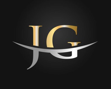 Premium Harf JG Logo Tasarımı. Modern modayla JG harfi logo tasarımı