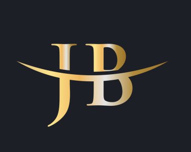 İlk Monogram Harf JB Logo Tasarım Vektörü. JB logo tasarımı