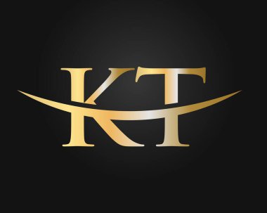 İş ve şirket kimliği için modern KT Logo Tasarımı. Yaratıcı KT harf logosu tasarımı