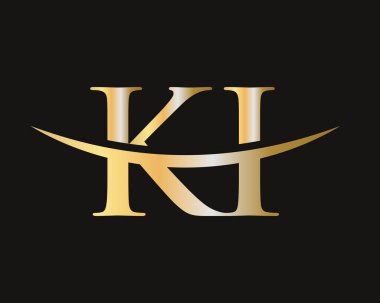 İlk Monogram Mektup KI Logo Tasarım Vektörü. KI logo tasarımı
