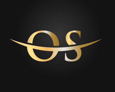 İşletme ve şirket kimliği için İşlem Logosu Tasarımı. OS harf logo tasarım vektörü