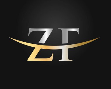 İş ve şirket kimliği için modern ZF Logo Tasarımı. Yaratıcı ZF harf logosu tasarımı