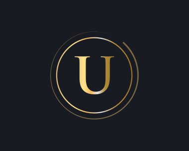 İlk U harfi iş logosu tasarım vektörü. Lüks markalaşma için modern U logosu.