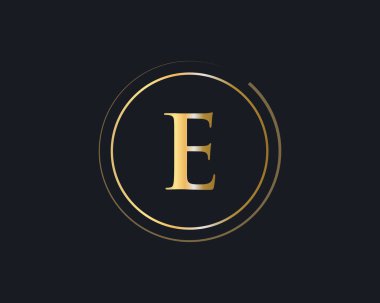 İş ve şirket kimliği için modern E Logosu Tasarımı. Lüks konseptli E harfi