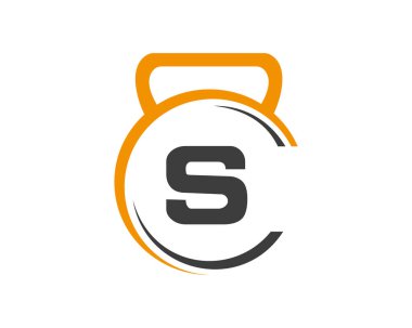 S harfli jimnastik logosu. S harfi konseptli fitness logosu.
