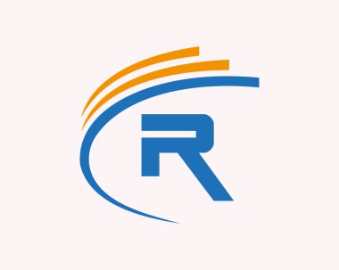 İlk R logosu tasarımı. R harfi logo tasarımı iş, inşaat ve emlak konsepti
