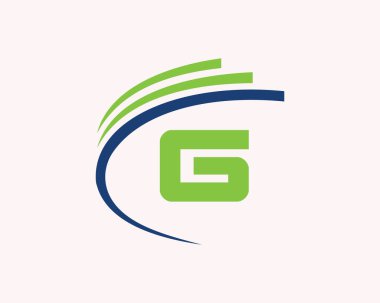 G logo tasarımı. G harfi logo tasarımı iş, inşaat, teknoloji ve emlak konsepti