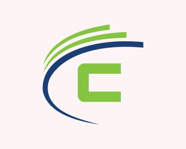 C logosu tasarımı. İş, inşaat ve emlak konsepti için C harfi logo tasarımı