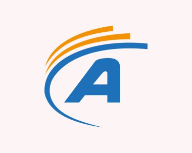 Baş harfleri A logosu. İş, inşaat ve emlak konsepti için bir mektup logosu tasarımı