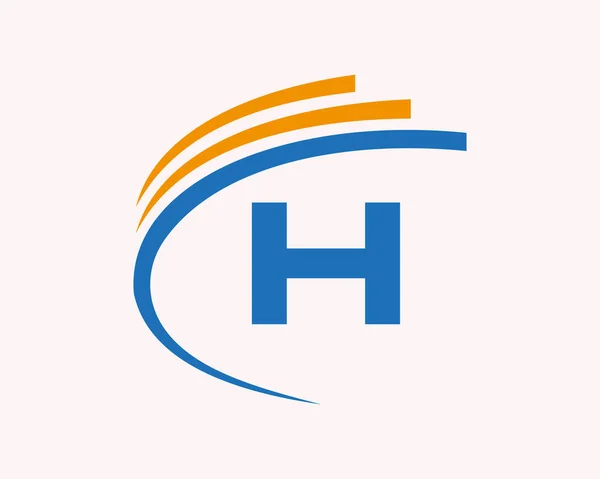 Logosu Tasarımı Harfi Logo Tasarımı Inşaat Teknoloji Emlak Kavramı — Stok Vektör