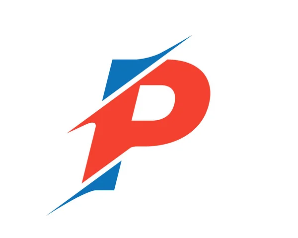 Modern Letter Logo Met Slash Concept Initiële Monogram Letter Logo — Stockvector