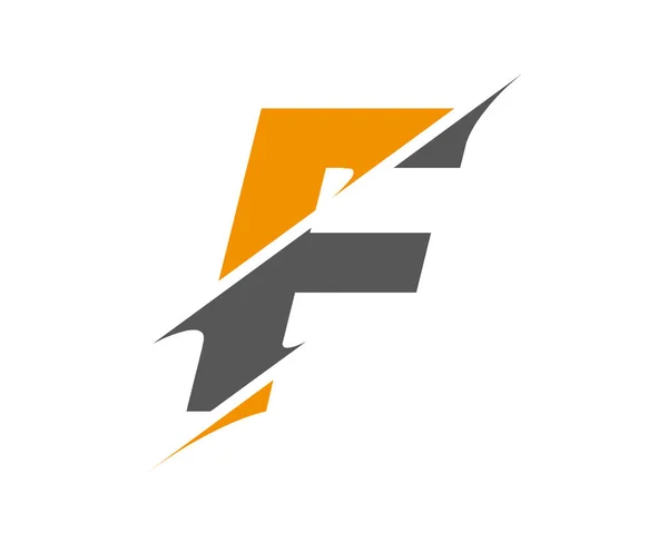 Tranché Lettre Logo Logo Moderne Lettre Avec Slash Concept Monogramme — Image vectorielle