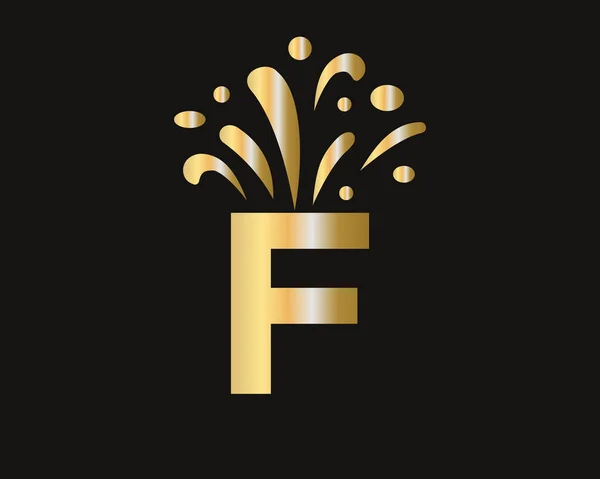 Letter Logo Met Luxe Concept Elegante Logo Luxe Feest Concept — Stockvector