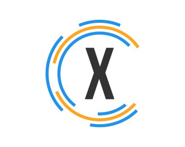 X harfli teknoloji logosu tasarımı. X Harfi teknoloji logosu