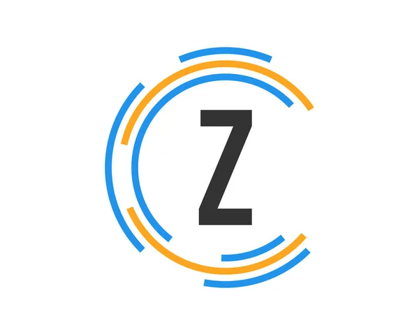 Technologie Logo Design Mit Buchstaben Konzept Letter Technologie Logo — Stockvektor