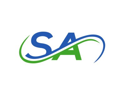 SA Logo Tasarımı. SA Mektup Bağlantılı İş Logosu. SA Finans, Kalkınma, Yatırım, Gayrimenkul ve Yönetim Şirketi Vektör Şablonu logosu Tasarımı