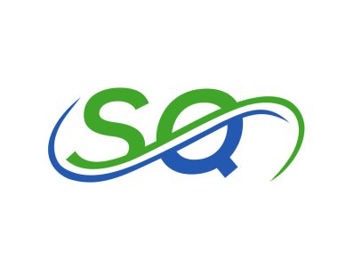 Finansal, Kalkınma, Yatırım, Gayrimenkul ve Yönetim Şirketi Vektör Şablonu için SQ logo Tasarımı. SQ Harf Bağlantılı İş Logosu. İlk SQ Logo Tasarımı