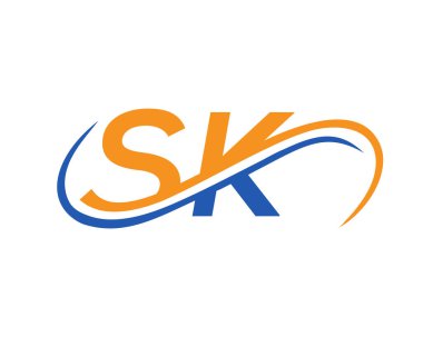 SK Finans, Kalkınma, Yatırım, Gayrimenkul ve Yönetim Şirketi Vektör Şablonu logosu Tasarımı. SK Mektup Bağlantılı İş Logosu. SK Logo Tasarımı