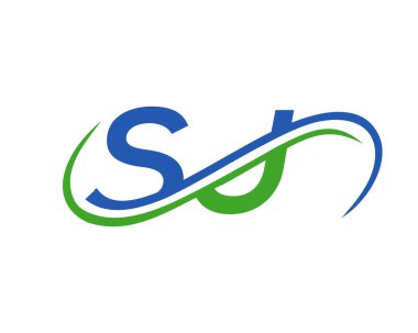 SJ Mektup Bağlantılı İş Logosu. SJ Logo Tasarımı. SJ Finans, Kalkınma, Yatırım, Gayrimenkul ve Yönetim Şirketi Vektör Şablonu logosu Tasarımı