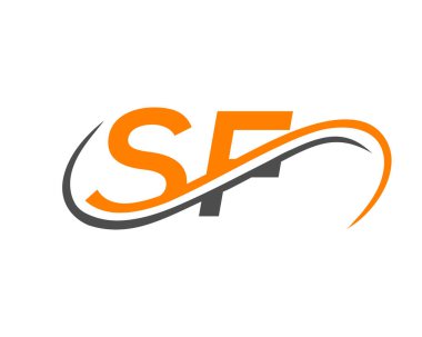 SF Logo Tasarımı. SF Mektup Bağlantılı İş Logosu. SF Finans, Kalkınma, Yatırım, Gayrimenkul ve Yönetim Şirketi Vektör Şablonu logosu Tasarımı