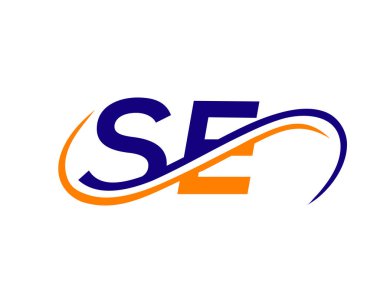SE Mektup Bağlantılı İş Logosu. SE Logo Tasarımı. SE Finans, Kalkınma, Yatırım, Gayrimenkul ve Yönetim Şirketi Vektör Şablonu logosu Tasarımı