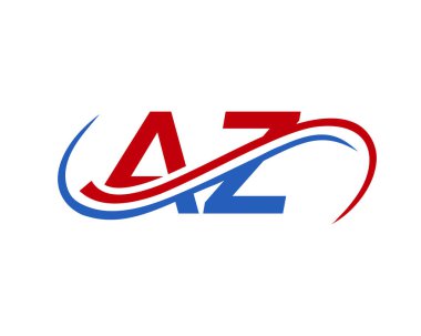 AZ Harf Bağlantılı İş Logosu. AZ Logo Tasarımı. AZ Finans, Kalkınma, Yatırım, Gayrimenkul ve Yönetim Şirketi Vektör Şablonu logosu Tasarımı