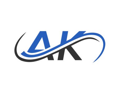 AK Mektup Bağlantılı İş Logosu. AK Logo Tasarımı. AK Finansal, Geliştirme, Yatırım, Gayrimenkul ve Yönetim Şirketi Vektör Şablonu logosu Tasarımı