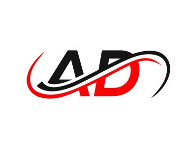 İlk AD Logo Tasarımı. AD Mektup Bağlantılı İş Logosu. AD Finansal, Geliştirme, Yatırım, Gayrimenkul ve Yönetim Şirketi Vektör Şablonu logosu