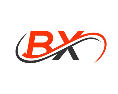 Finansal, Kalkınma, Yatırım, Gayrimenkul ve Yönetim Şirketi Vektör Şablonu için BX logo tasarımı. BX Mektup Bağlı İş Logosu. İlk BX Logo Tasarımı