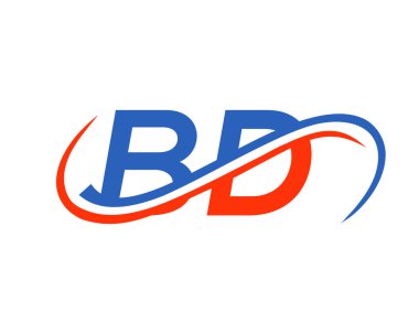 İlk BD Logo Tasarımı. BD Mektup Bağlantılı İş Logosu. Finansal, Kalkınma, Yatırım, Gayrimenkul ve Yönetim Şirketi Vektör Şablonu için BD logo Tasarımı