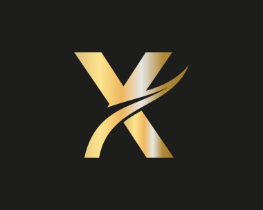 X Logo Tasarım Şablonu. Yaratıcı modern iş tipografisi içeren X Harfi Logosu