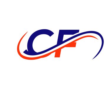Finansal, Kalkınma, Yatırım, Gayrimenkul ve Yönetim Şirketi Vektör Şablonu için CF logo tasarımı. CF İş Logosu Bağlantılı Mektup. İlk CF Logo Tasarımı