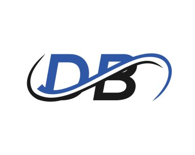 D.B. İş Logosu Bağlantılı Mektup. D.B. Logo Tasarımı. DB Finans, Kalkınma, Yatırım, Gayrimenkul ve Yönetim Şirketi Vektör Şablonu logosu Tasarımı