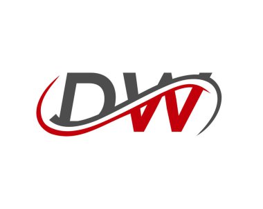 Finansal, Kalkınma, Yatırım, Gayrimenkul ve Yönetim Şirketi Vektör Şablonu için DW logo tasarımı. DW İş Logosu Bağlantılı Mektup. İlk DW Logo Tasarımı