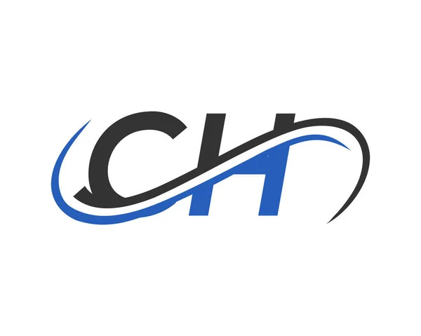 Chletter Linked Business标志 Ch标志设计 Logo Design Financial Development Investment Real — 图库矢量图片